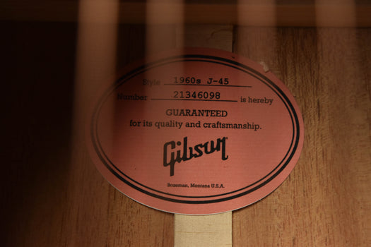 gibson 60's j-45 original adjustable bridgeacoustic guitar