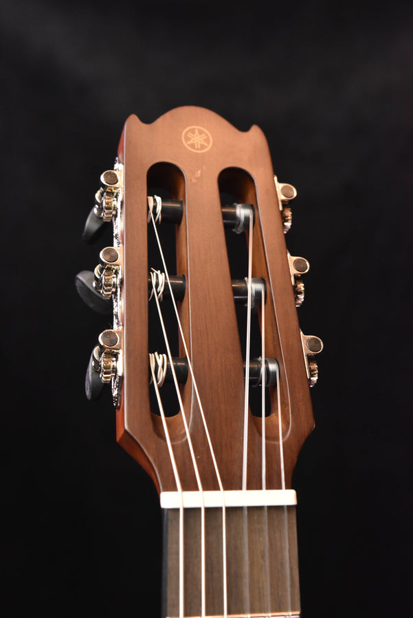 Yamaha NTX1 nylon-string acoustic-electric guitar headstock with tuning pegs
