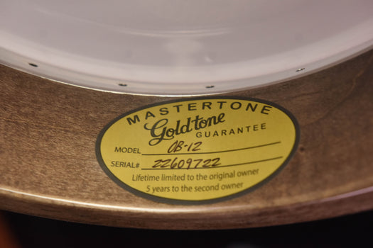 gold tone mastertone ob-12 top tension five string resonator banjo