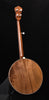 Five-string banjo with brown wooden neck and round wooden body