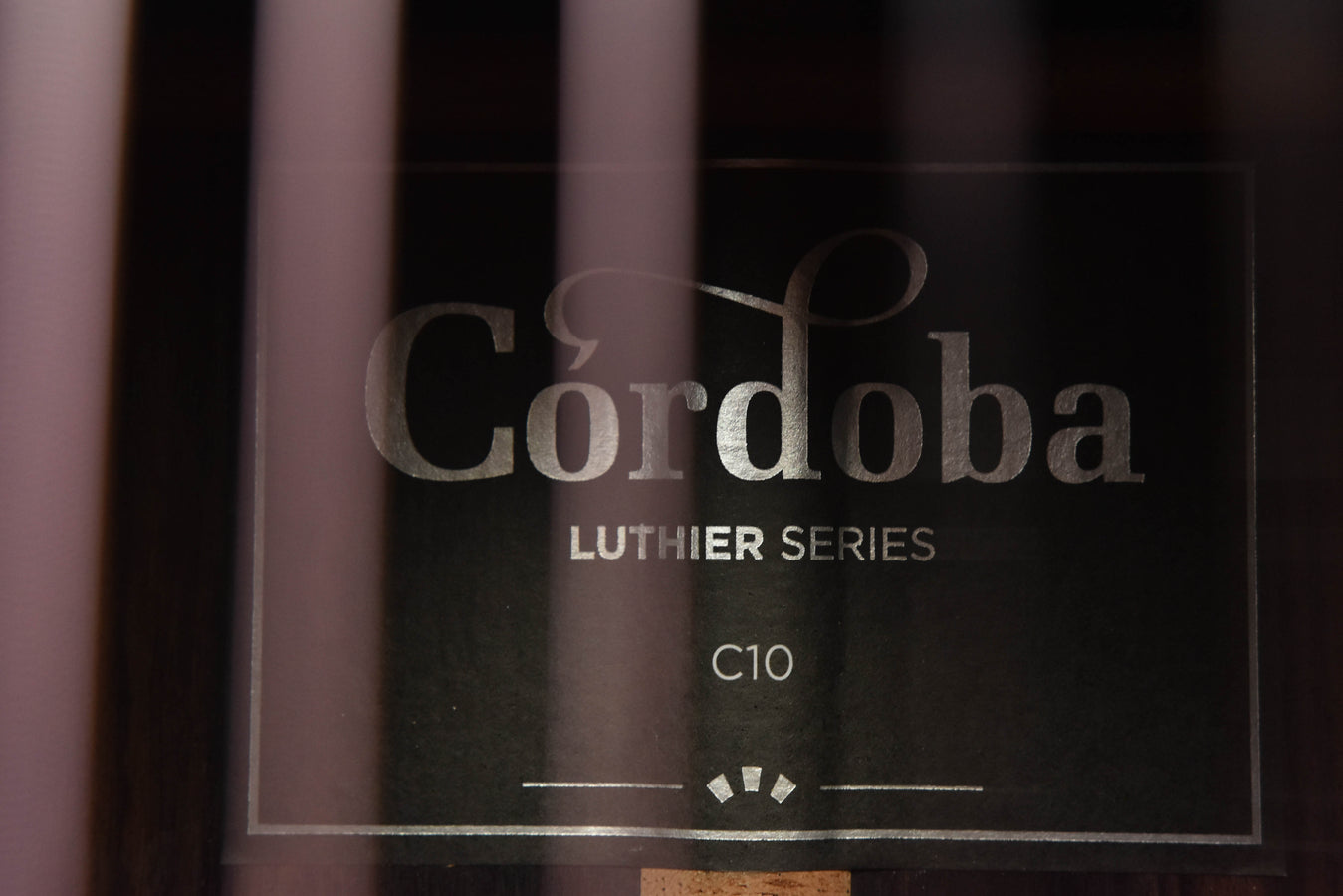 Guitar case label reading Cordoba Luthier Series C10