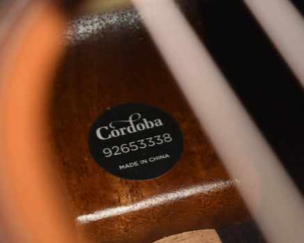 guitar serial label: cordoba 92653338, made in china
