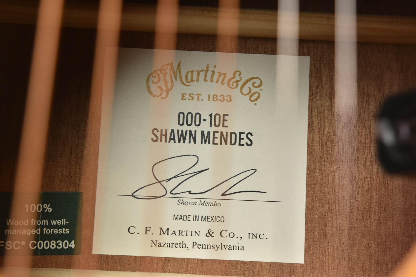 Martin 000-10E Shawn Mendez Signature Acoustic Guitar