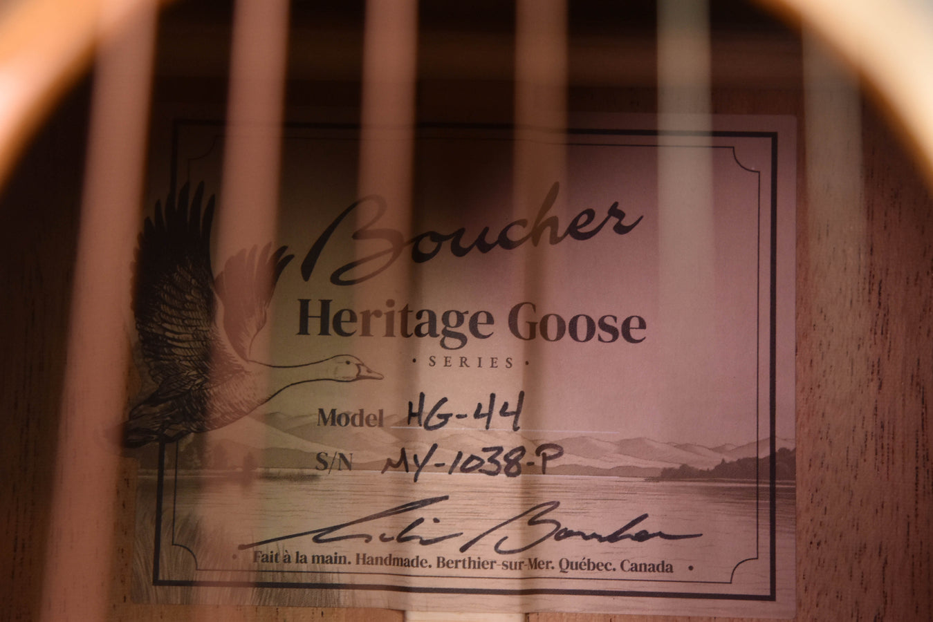 Boucher HG-44Heritage Goose Parlor Acoustic Guitar-  Torrefied Adirondack Spruce and Mahogany