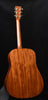 Gloss dreadnought acoustic guitar back and sides in dark wood with headstock