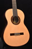 Jose Ramirez classical guitar close-up of spruce top, rosette sound hole, and bridge