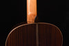Jose Ramirez classical guitar top close-up with spruce wood and black neck joint