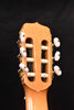 Jose Ramirez classical guitar headstock close-up with tuning pegs and side of nut