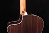 Neck joint and upper body of acoustic guitar with binding details