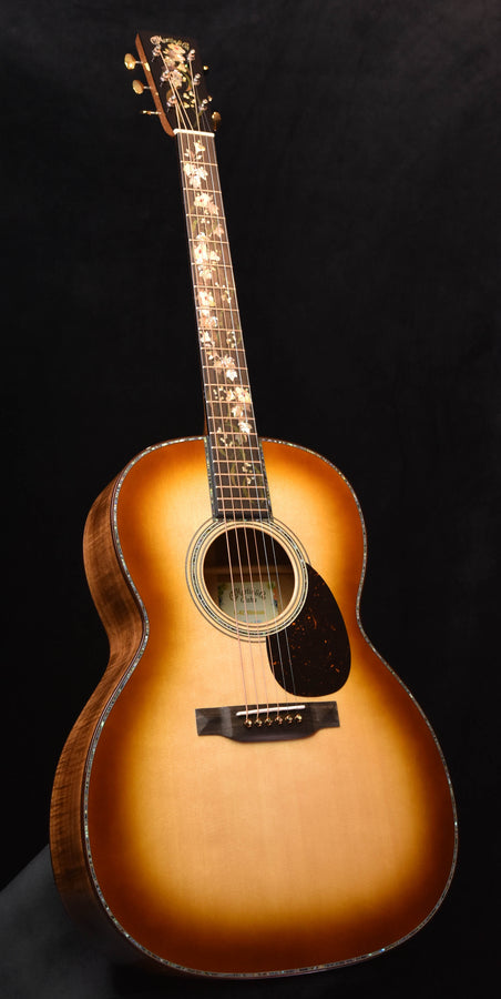 Martin O'ahu K-42 Hibiscus acoustic guitar with sunburst finish and rosette soundhole