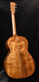 martin o'ahu k-42 hibiscus acoustic guitar back view with figured wood grain