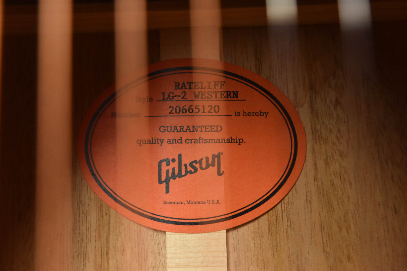 Gibson Nathaniel Rateliff LG-2 Western Sunburst Acoustic Guitar