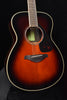 Yamaha FS830 acoustic guitar front view, rosette, bridge, and pickguard visible