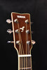 FG830 Natural acoustic guitar headstock with tuning pegs and brand logo