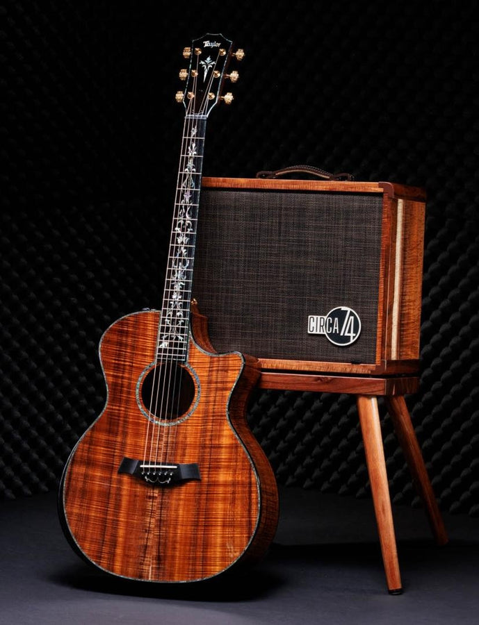 Taylor PS24CE-K LTD Edition 50th Anniversary Acoustic Guitar and Custom Matching Koa Circa 74 AMP
