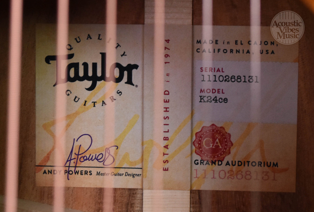 Taylor K24CE V Class  All Koa