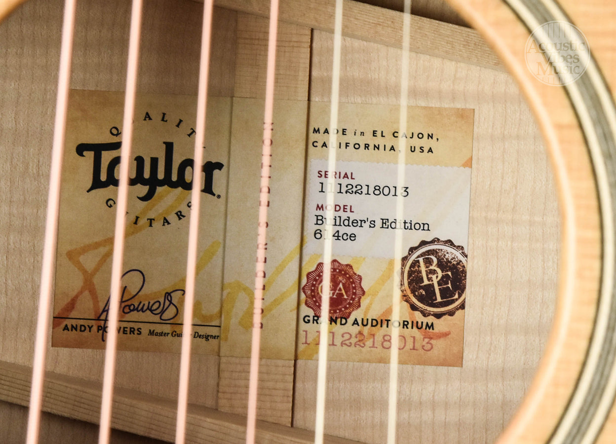 Taylor Builders Edition 614ce Natural Top  V Class!