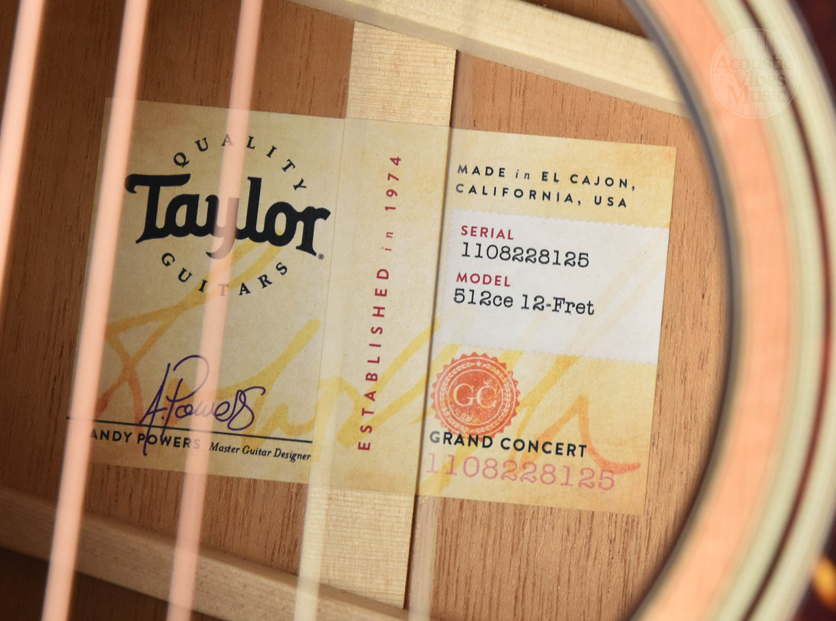 Taylor 512CE 12 Fret Mahogany/ Cedar  V Class!