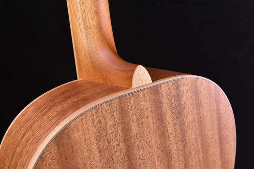 larrivee custom 000-40 all mahogany dancer headstock inlay, presentation fretboard inlay