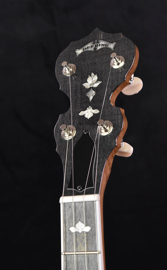Deering White Lotus five string Banjo