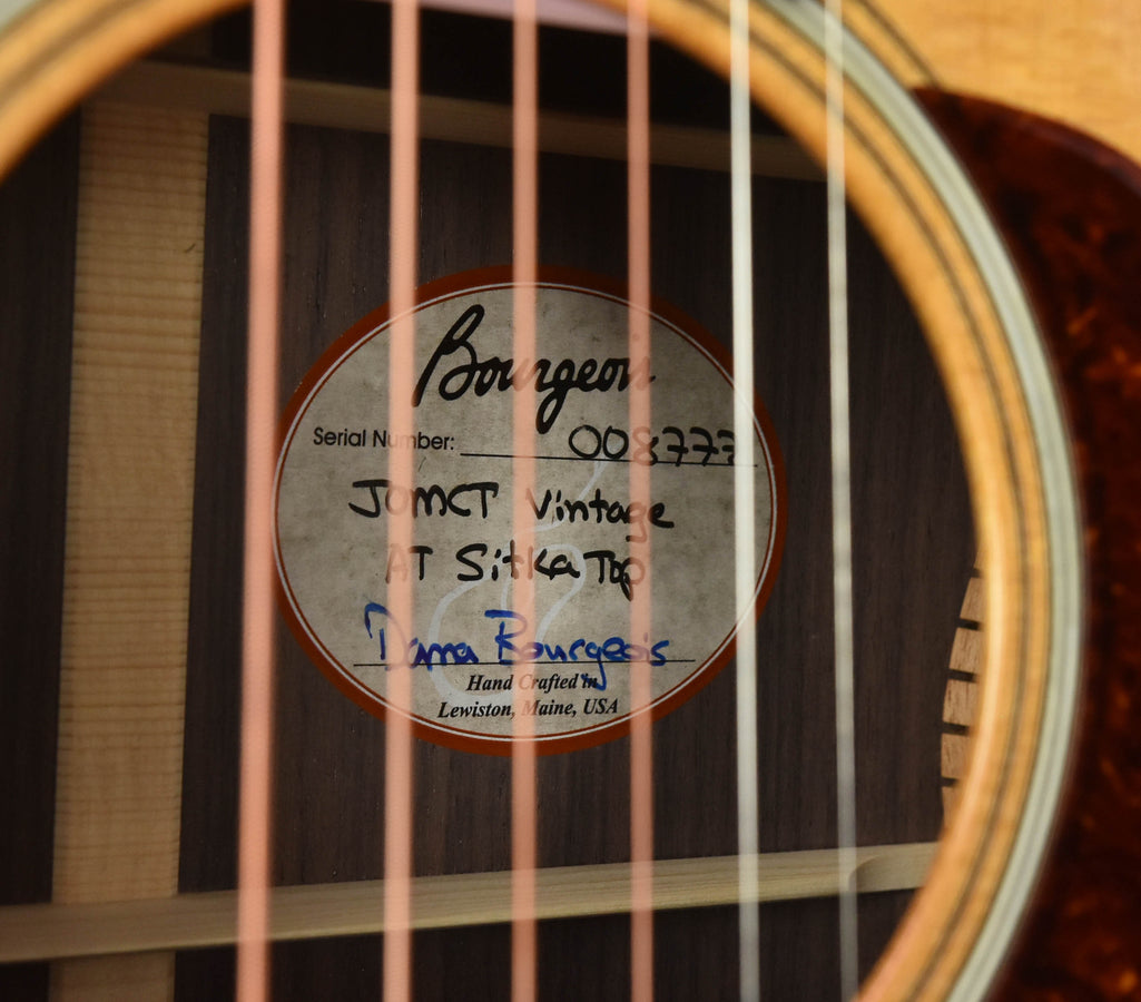 Bourgeois JOMC-T  Thin Body JOM, AT Sitka Spruce and Indian Rosewood