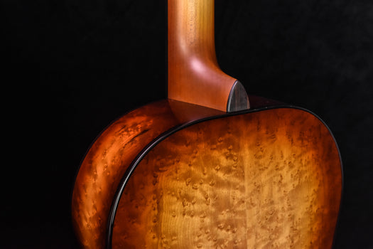 bedell  seed to song custom parlor european spruce, birdseye maple sunburst guitar