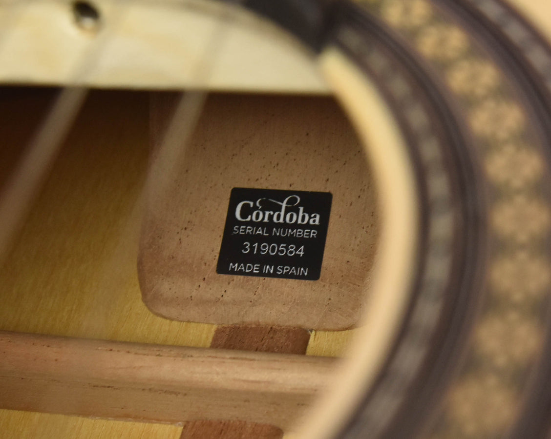 Cordoba 45 Limited  Black/White Ebony Back and Sides w/ Case