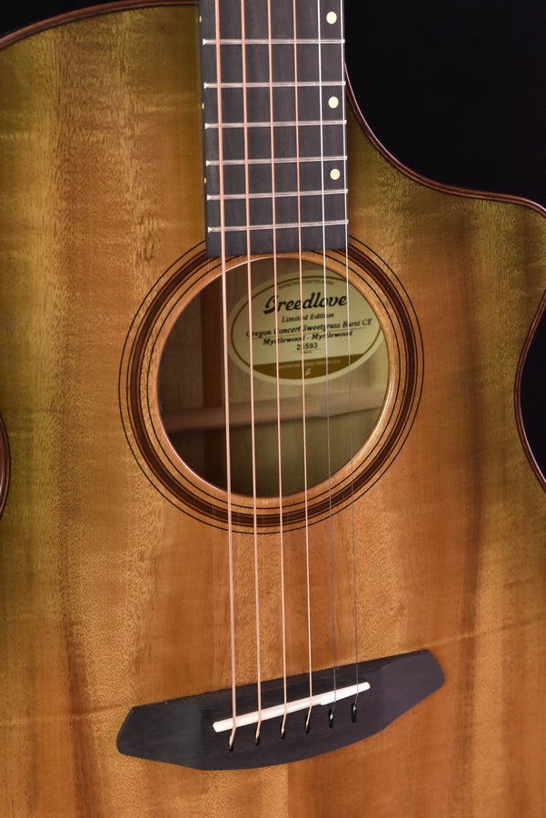 Breedlove Oregon Concert Sweetgrass Burst CE All Myrtlewood Limited Edition