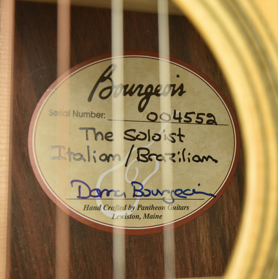 Used Bourgeois Brazilian Soloist Cutaway Italian Spruce top, Brazilian Rosewood -2010