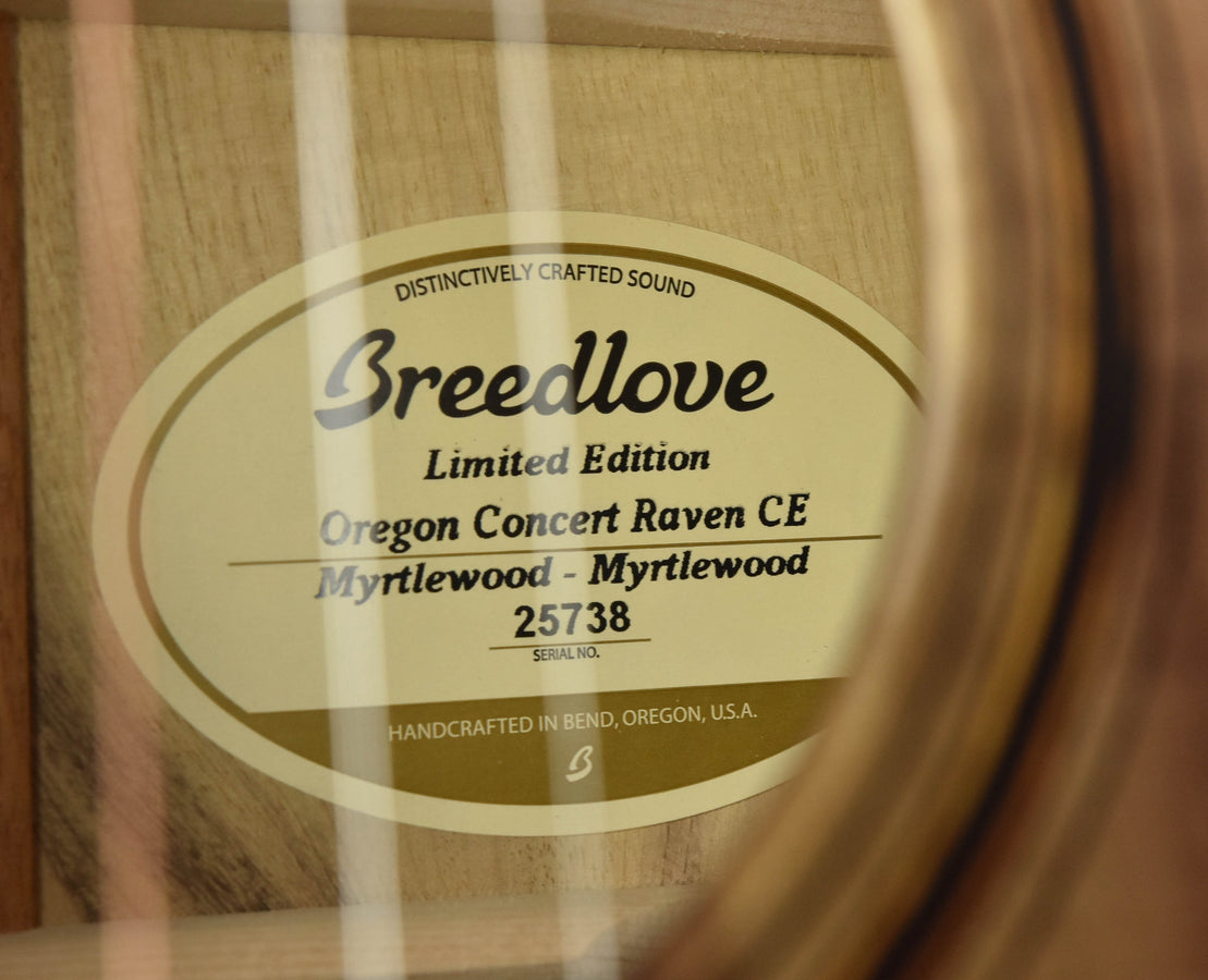 Breedlove Oregon Concert Raven CE all Myrtlewood, LTD