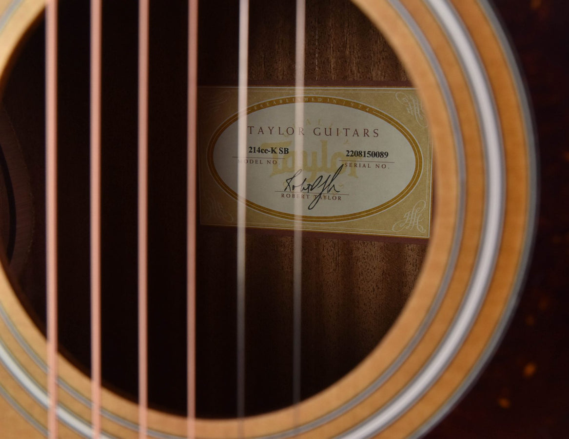 Taylor 214CE-K Sunburst Full Body Edge Burst