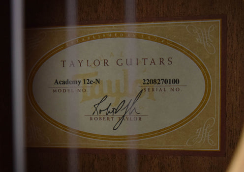 taylor academy 12e-n nylon string crossover
