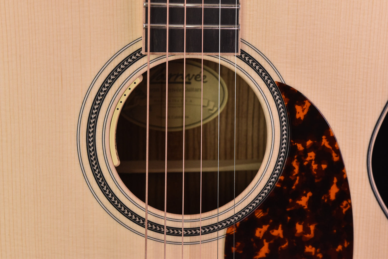 Larrivee OM-03 Custom Zebrano. Moonwood Spruce Top Anthem Pickup