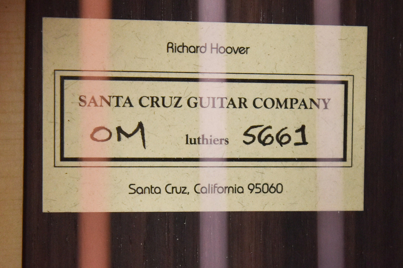 Used Santa Cruz OM Adirondack Spruce and Indian Rosewood Hot Hide Glue Construction- 2019