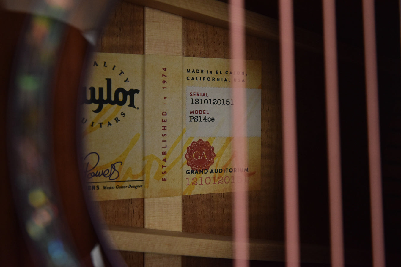 Taylor PS14CE Blackwood/ Sinker Redwood V Class