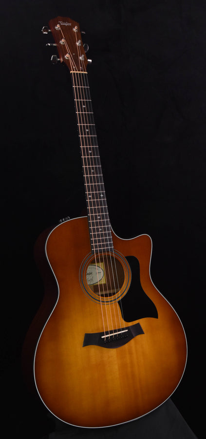 Used Taylor 316CE sunburst acoustic guitar, full front view with soundhole rosette