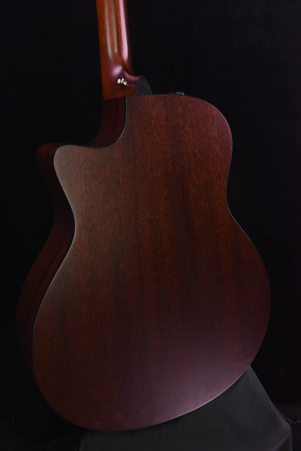 Used Taylor 316CE sunburst guitar back view with glossy brown finish