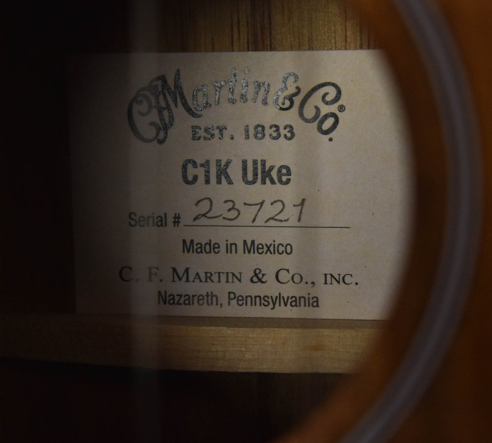 Martin C1K Concert Ukulele, All Koa