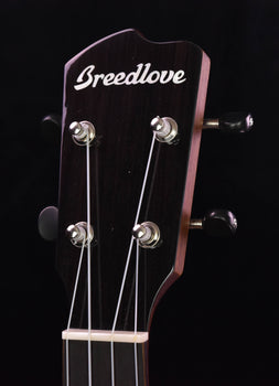 breedlove lu'au concert ukulele natural shadow e sitka spruce/ myrtlewood