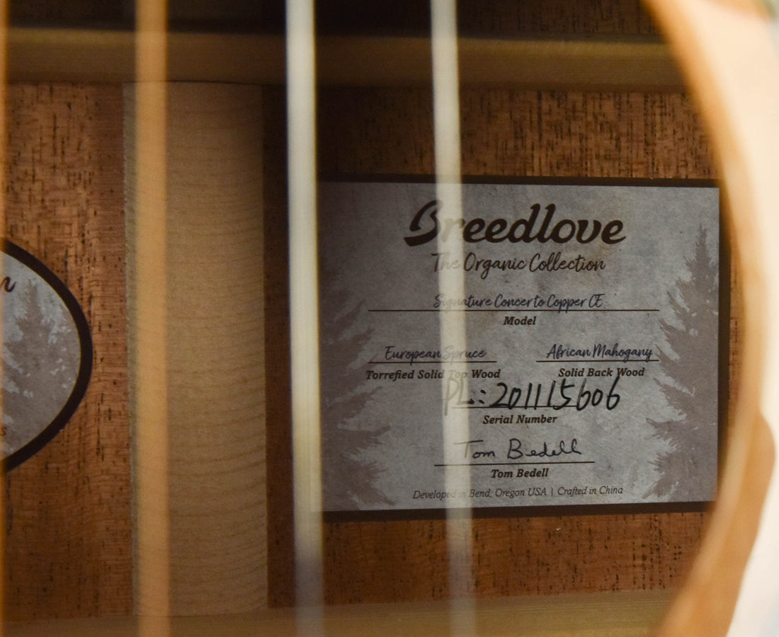 Breedlove Signature Concerto  Copper CE Torrefied European- African Mahogany