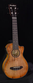 breedlove lu'au concert ukulele natural shadow ce all myrtlewood with gig bag!