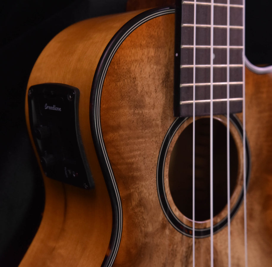 Breedlove Lu'au Concert Ukulele Natural Shadow CE all Myrtlewood with Gig Bag!