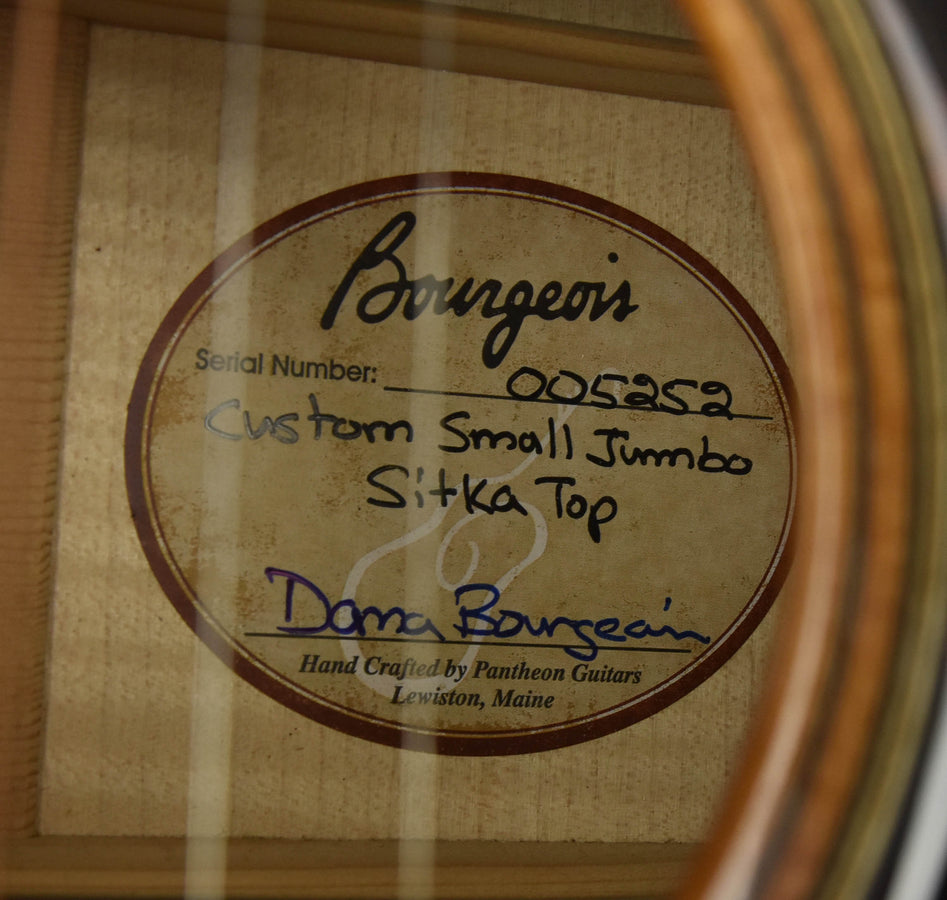Used Bourgeois Small Jumbo Maple/ Bearclaw Sitka Spruce 2010 Excellent Condition!