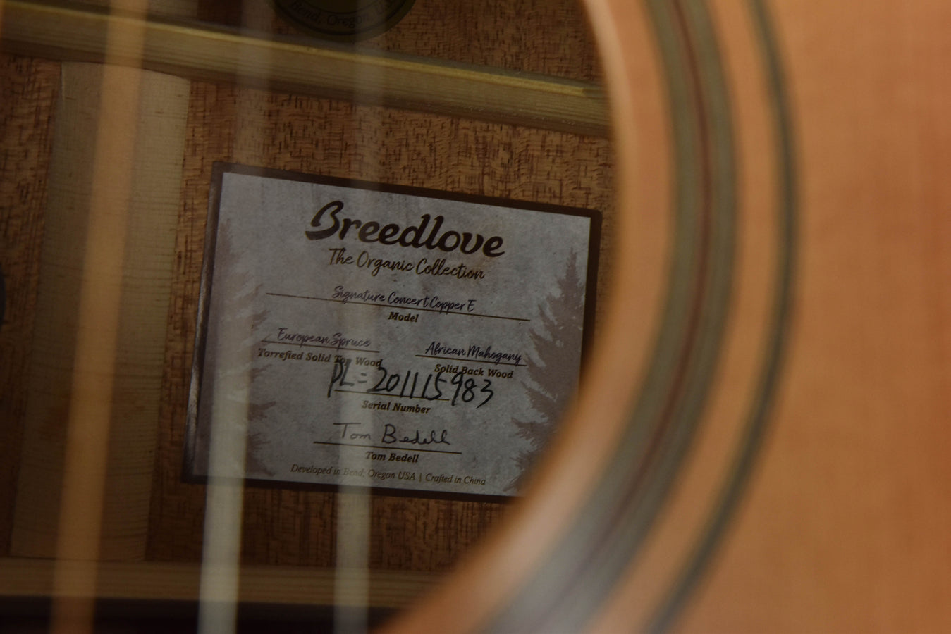 Breedlove Signature Concert Copper E Torrefied European Spruce/ African Mahogany