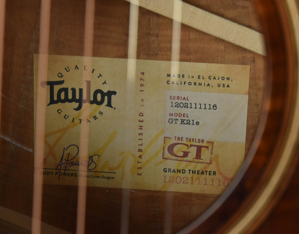 Taylor Grand Theater K21e all Koa