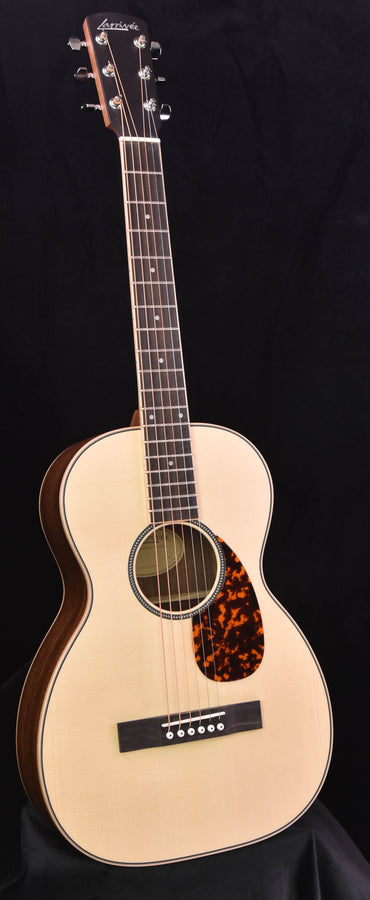 Larrivee P-03 Parlor custom acoustic guitar with light top and tortoise-pattern pickguard