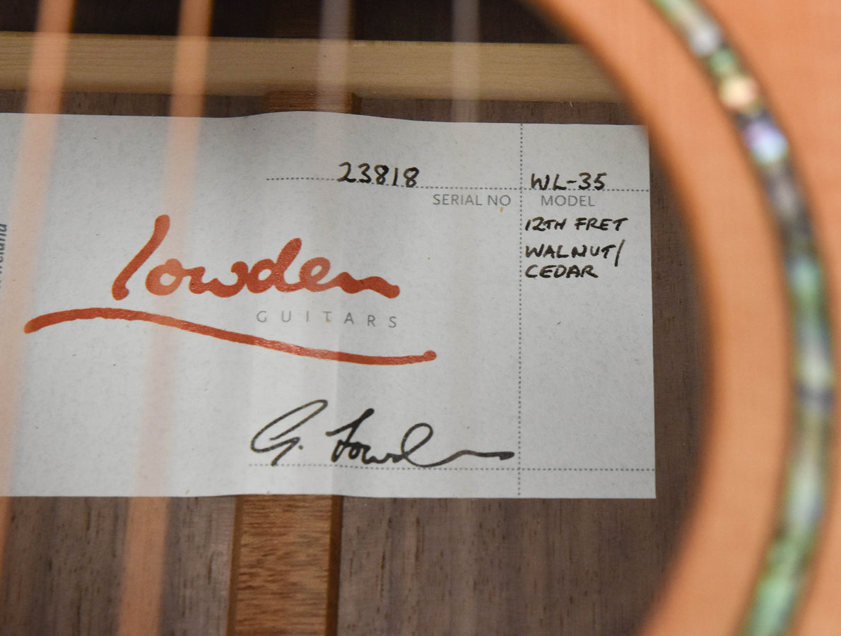 Lowden Wee WL-35 12 Fret Cedar and Walnut
