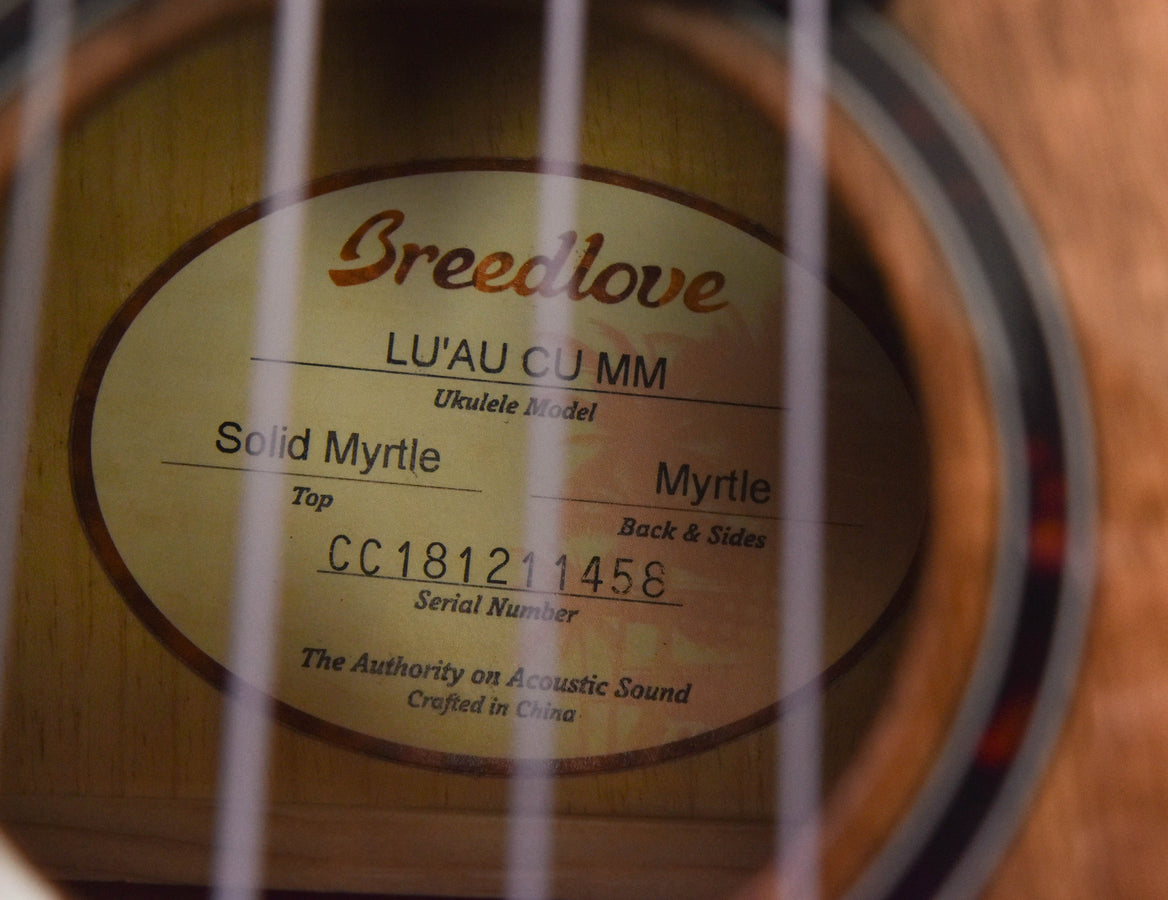 Breedlove Lu'Au Concert Ukulele All Myrtlewood