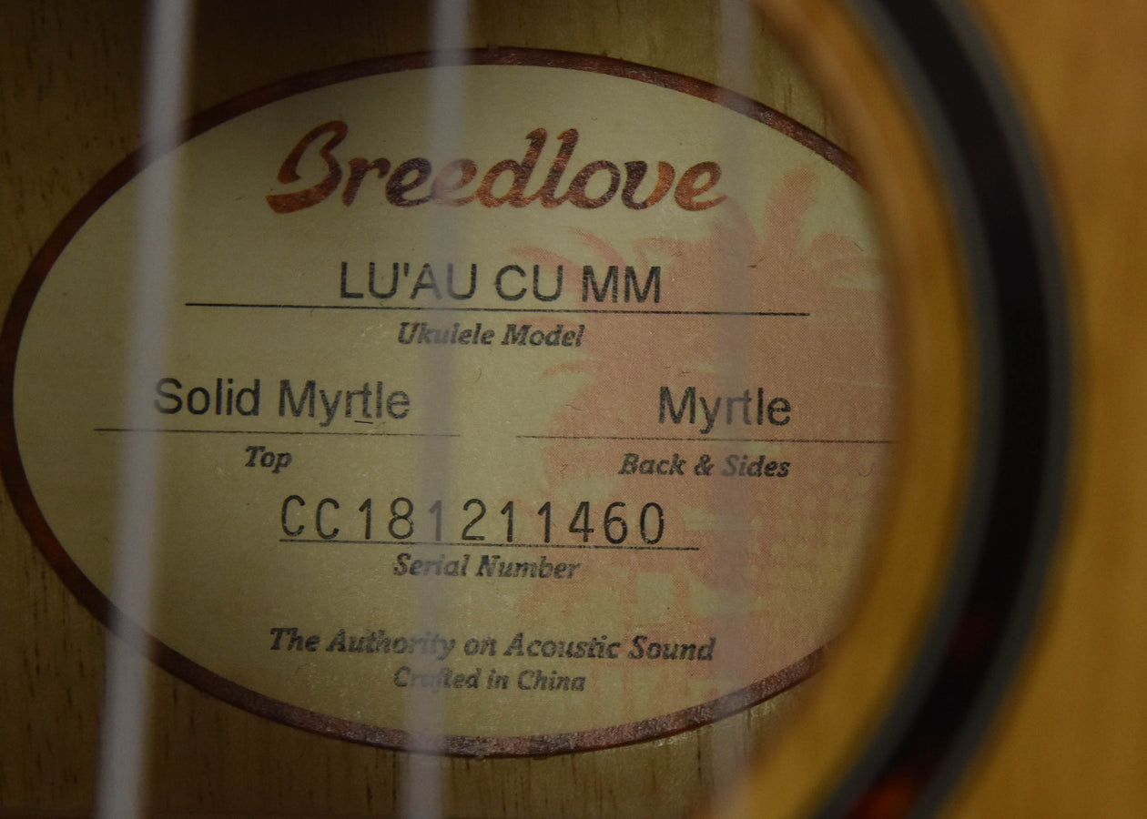 Breedlove Lu'Au Concert Ukulele All Myrtlewood
