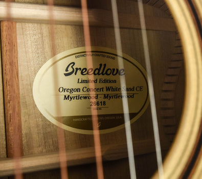 breedlove oregon concert white sands ce limited edition!